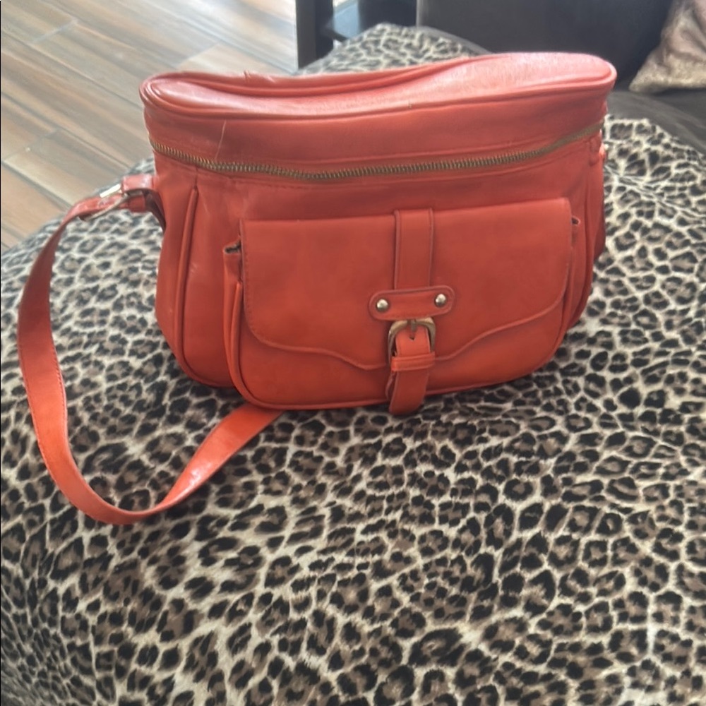 Charming Charlie Vibrant Orange Crossbody Bag